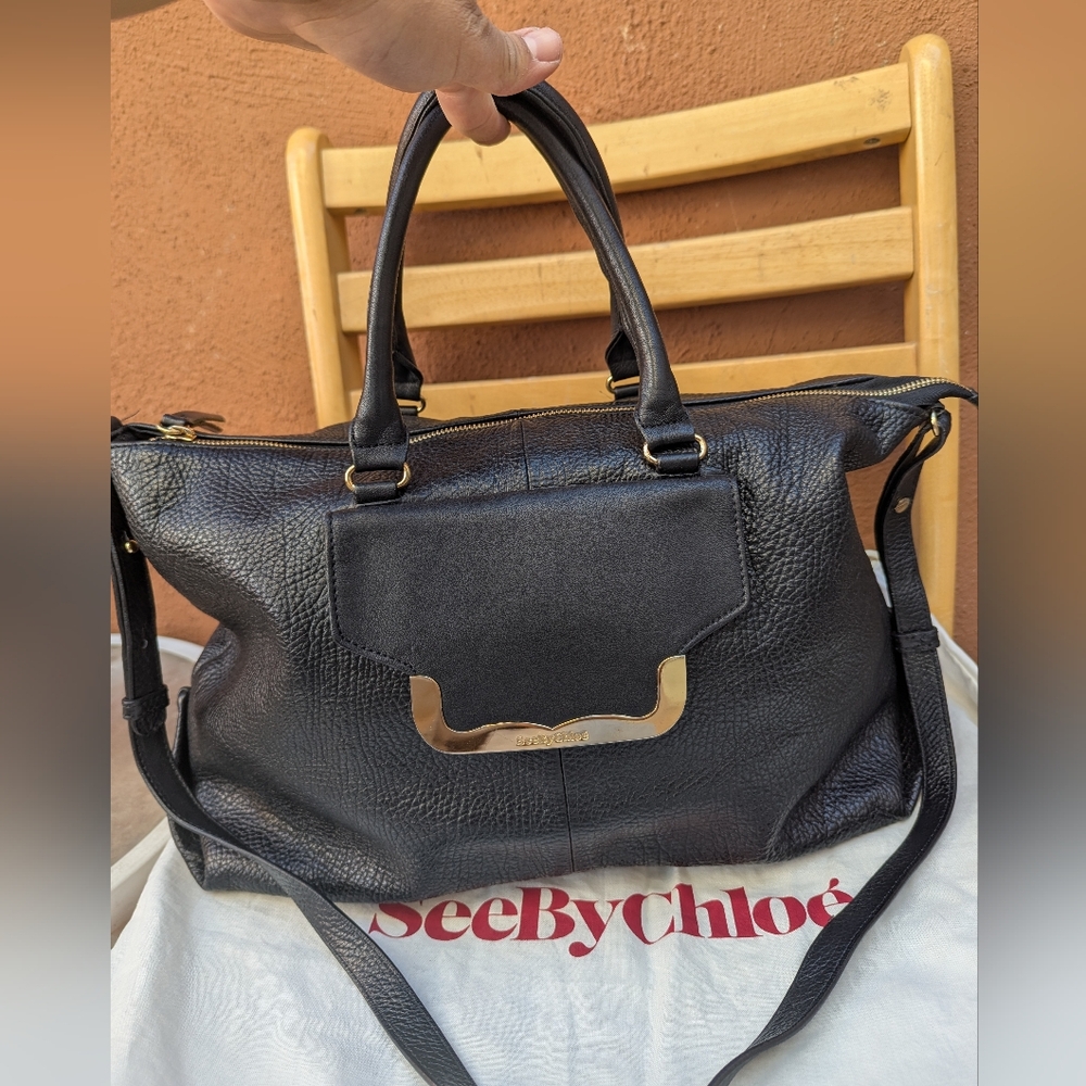 See By Chloe Black Leather Tote Bag - Picture 2 of 14